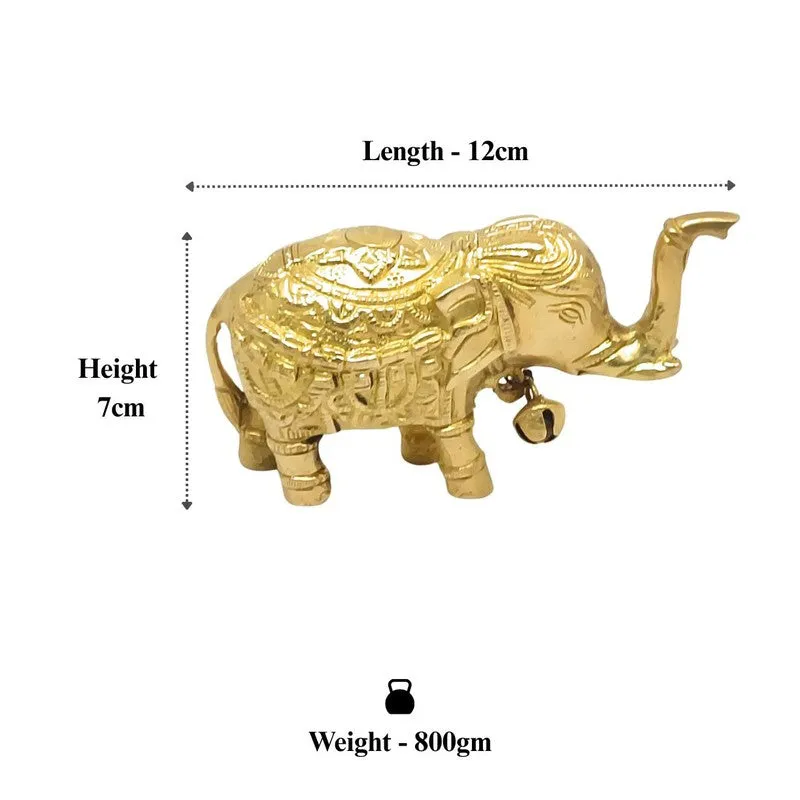Elphant Brass Showpiece - Gold media 8