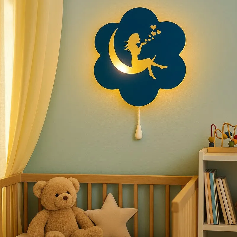 Enchanted Moon Light Battery Operated Wall Lamp media 1