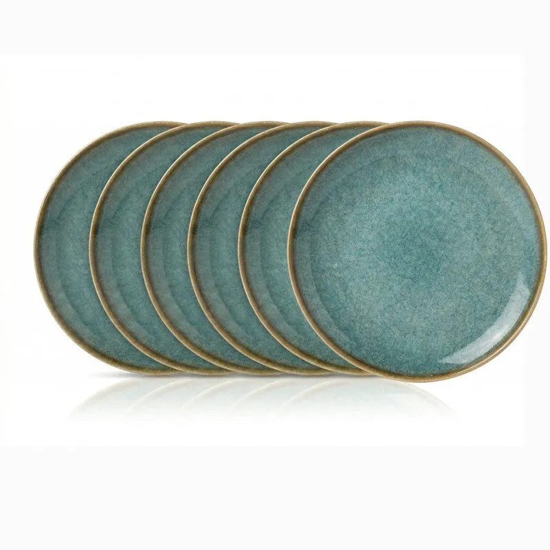 Ceramic Dinner Plates (Aqua Blue) - Set of Six media 4