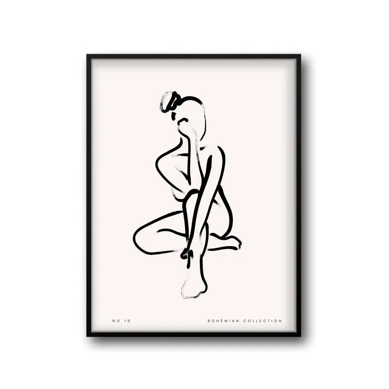 Meditazione Archival Canvas Wall Art - Black Frame media 5