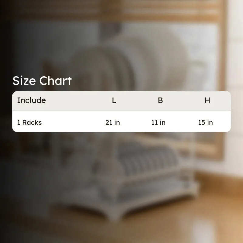 Premium White Double Dish Rack with Drainage - Carbon Steel media 10