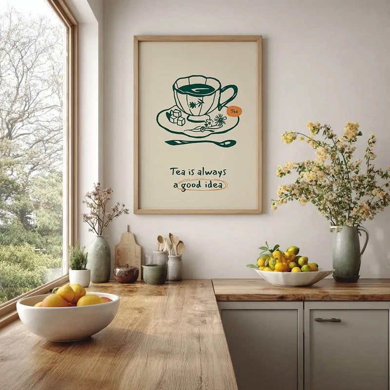 Silent Sips Archival Canvas Wall Art - Brown media 6