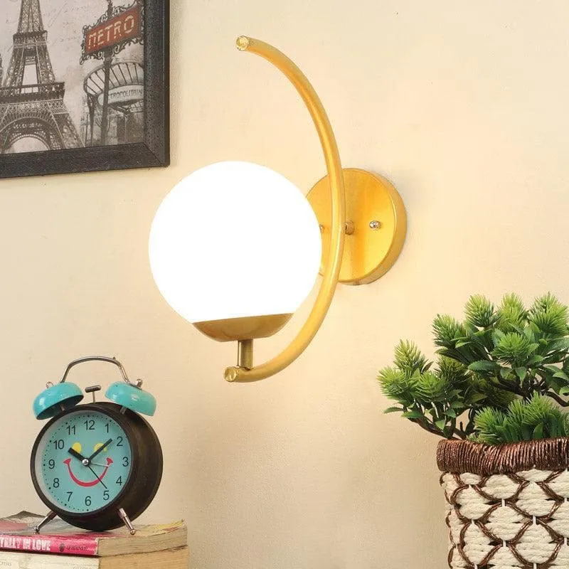 Yola Moon LED Glass & Metal Wall Lamp media 1