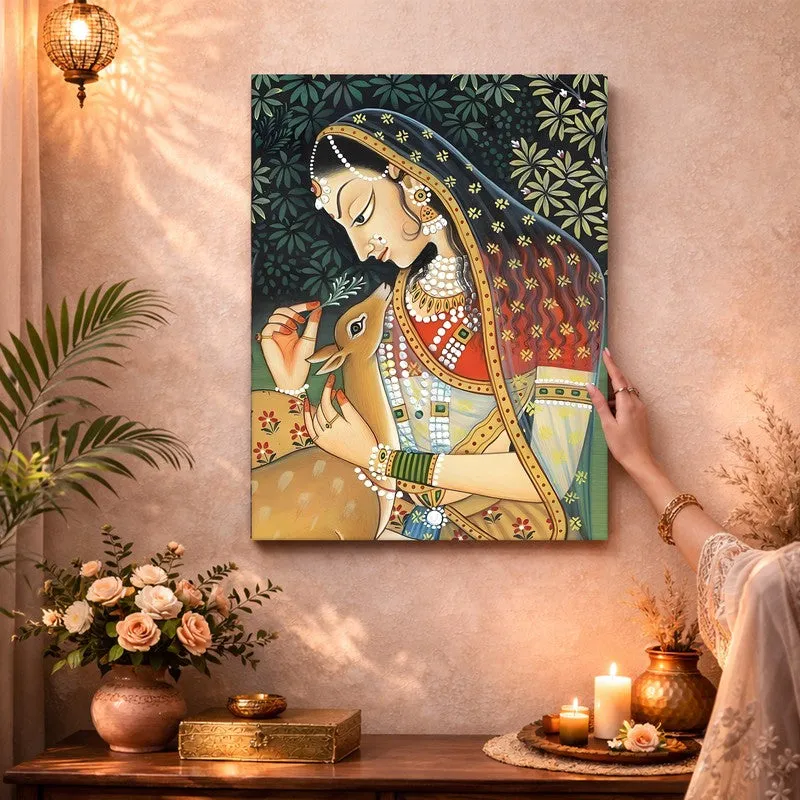 Rajasthan Princess Canvas Wall Art & Paintings media 3