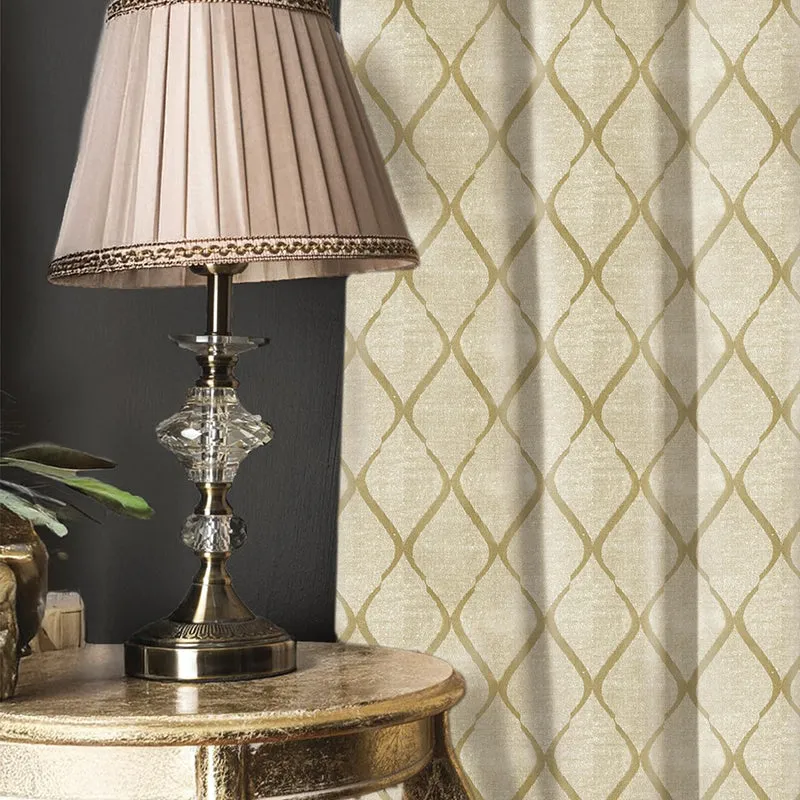 Urban Space Brocade Blackout Curtain (Soft Brown) - Set Of Two media 3