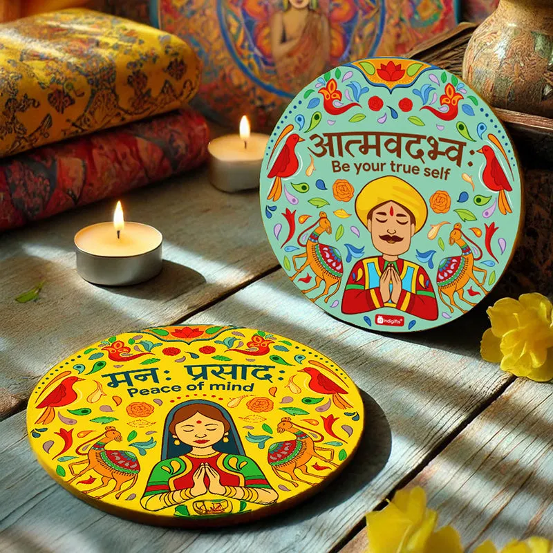 Man-Prasad MDF Coaster - Set Two media 1