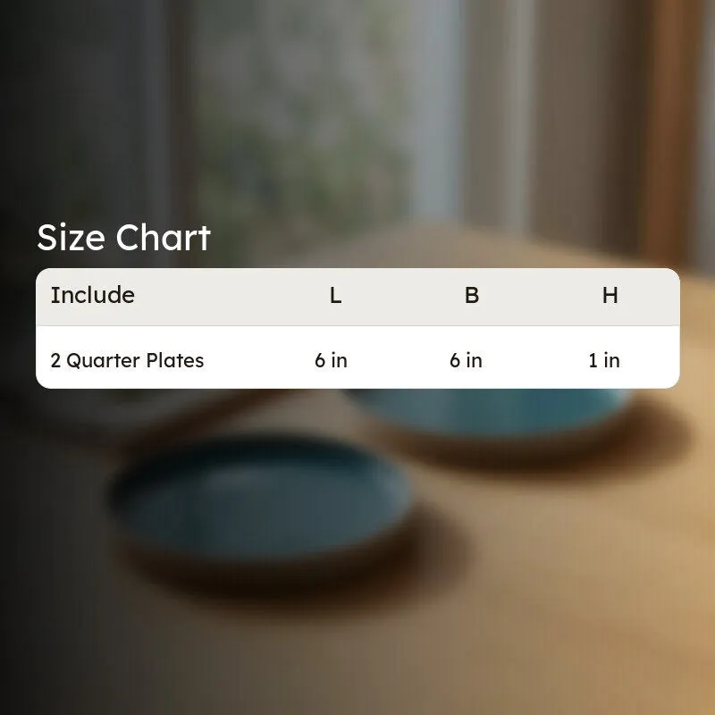 Azzure Ceramic Quarter Plate (6 Inch) - Set of Two media 8