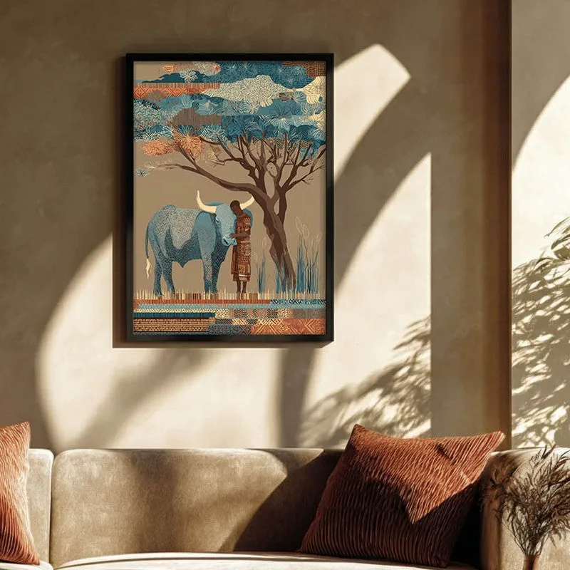 Prakriti Canvas Wall Painting With Black Frame media 3