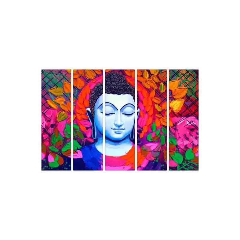 Chromatic Buddha Wall Art - Five Piece Set media 5