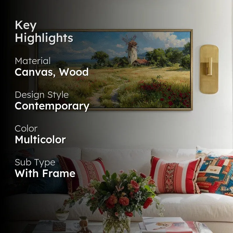 Windmill Watch Canvas Wall Painting With Frame media 2