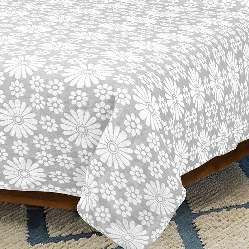 Saral Home Chitki Cotton Bedsheet (Grey) - 150 TC media 3