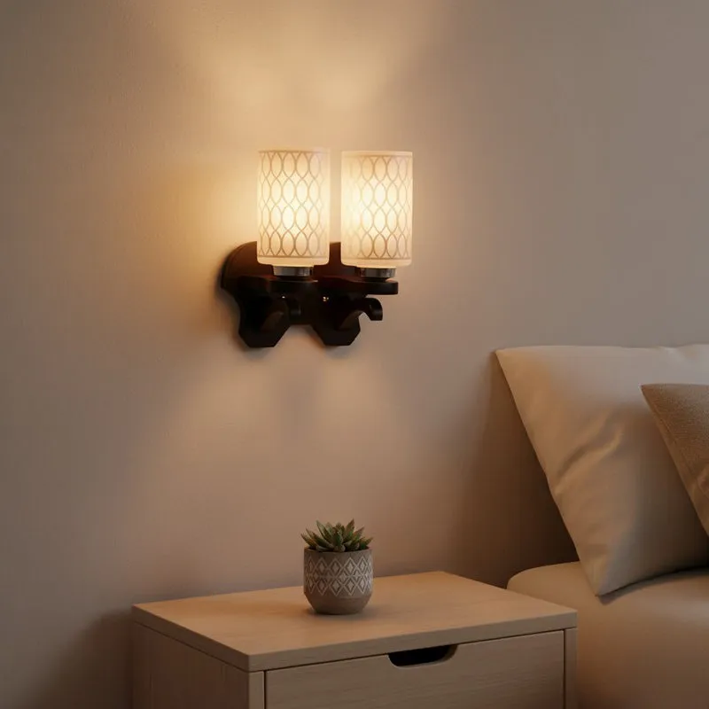 Classic Twin Glass Wall Lamp media 1