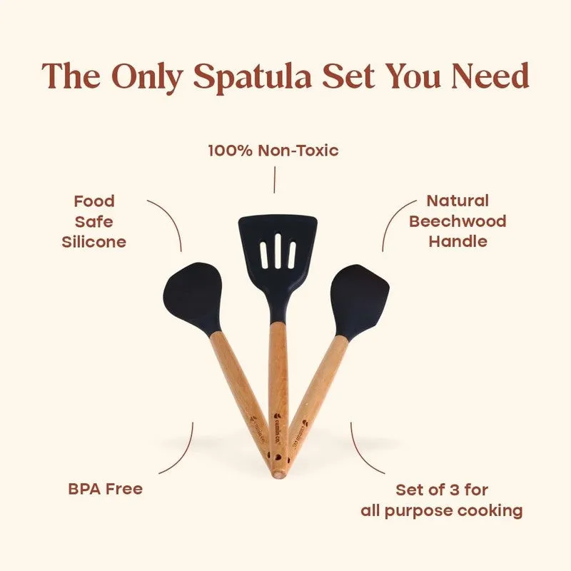 Cumin Co CulinaCraft Silicone Cooking Utensils - Set Of Three media 6