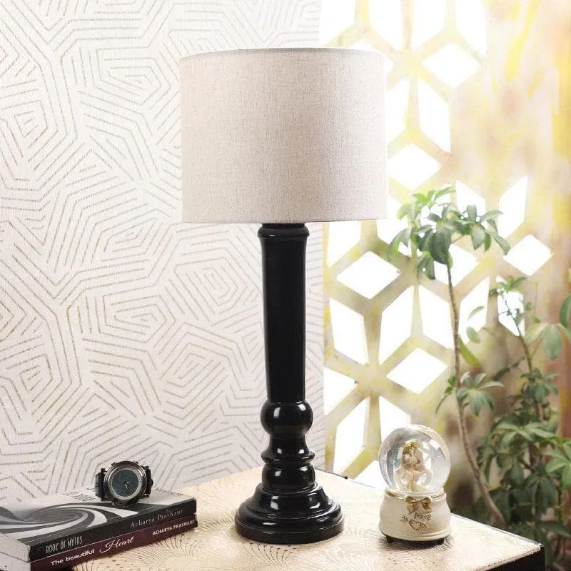Urbane Hiber Fabric Table Lamp - White,Black media 3