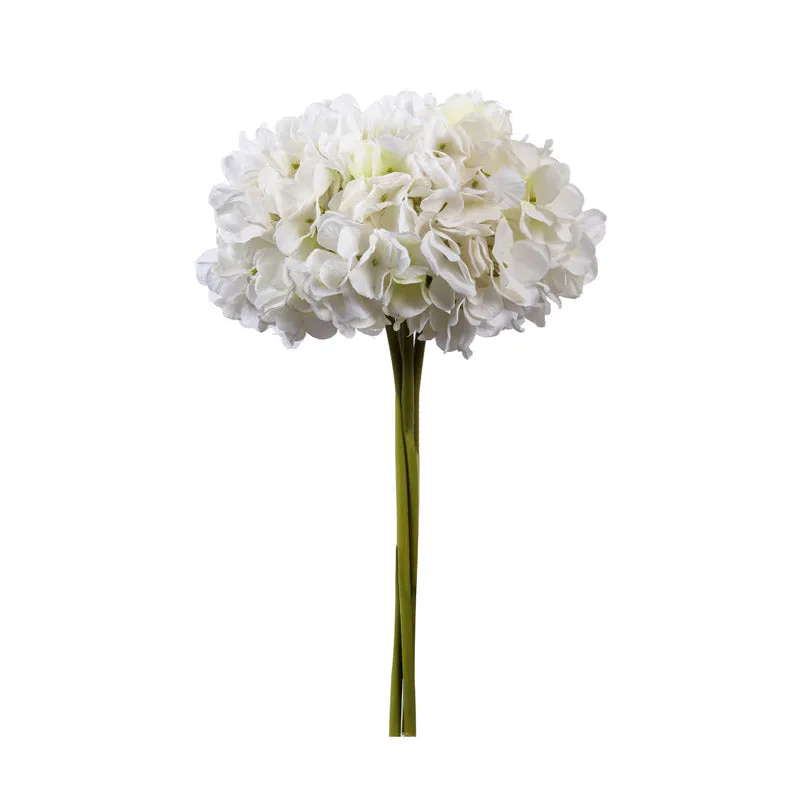 Artificial Realistic Hydrangea Flower Bouquet - White media 6