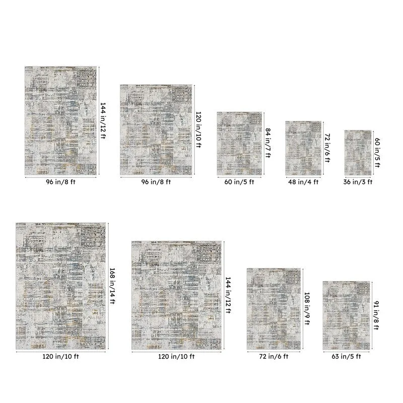 Ioda Abstract Carpet - Grey & Blue media 9