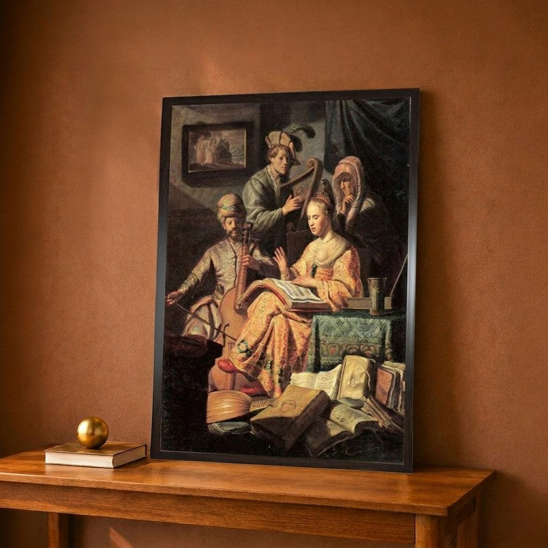 Allegory Of Music 1626 Canvas Wall Painting - 9 x 12 Inches