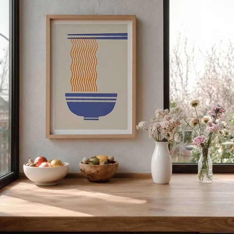 Fiery Blue Archival Canvas Wall Art - Brown media 7