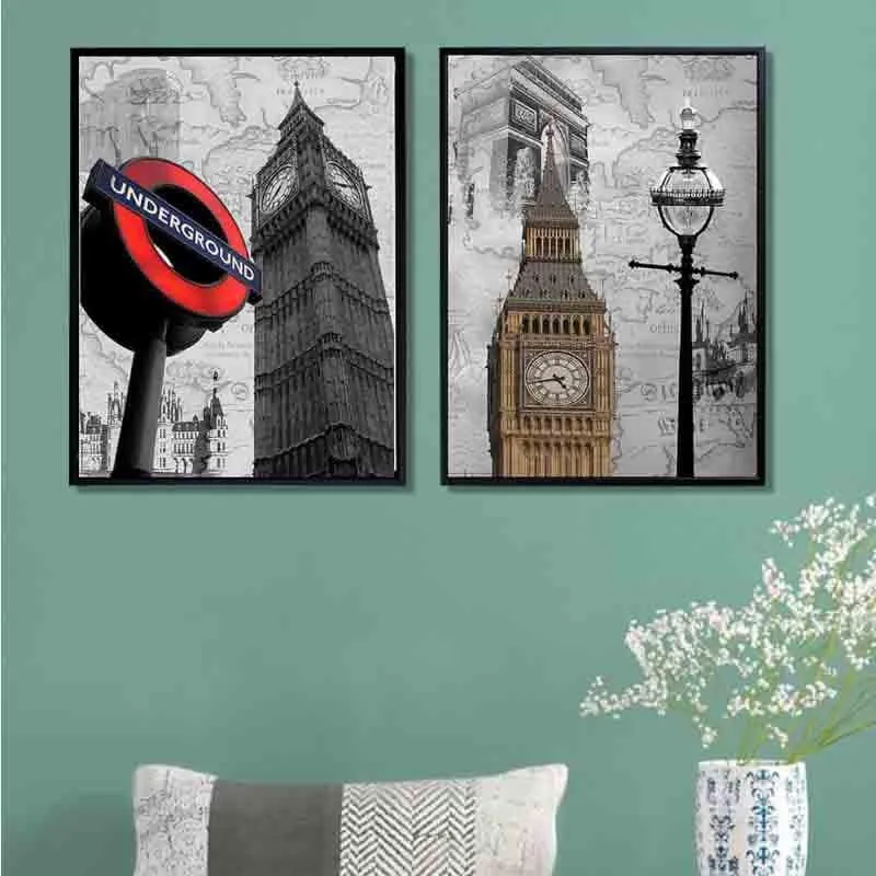 Street View Wall Art - Set Of Two media 1