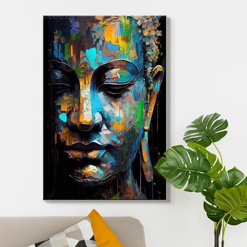 Cosmic Peace Poly Canvas Wall Painting - Multicolor media 6