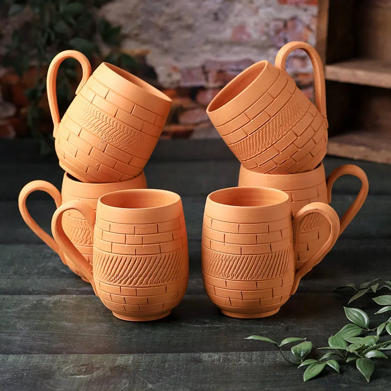 Suvarsha Terracotta Coffee Mug (400 mL Each) - Set of Six media 4