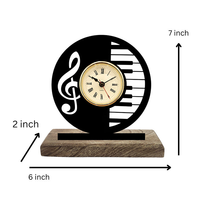 Piano Time Analog Table Clock media 4