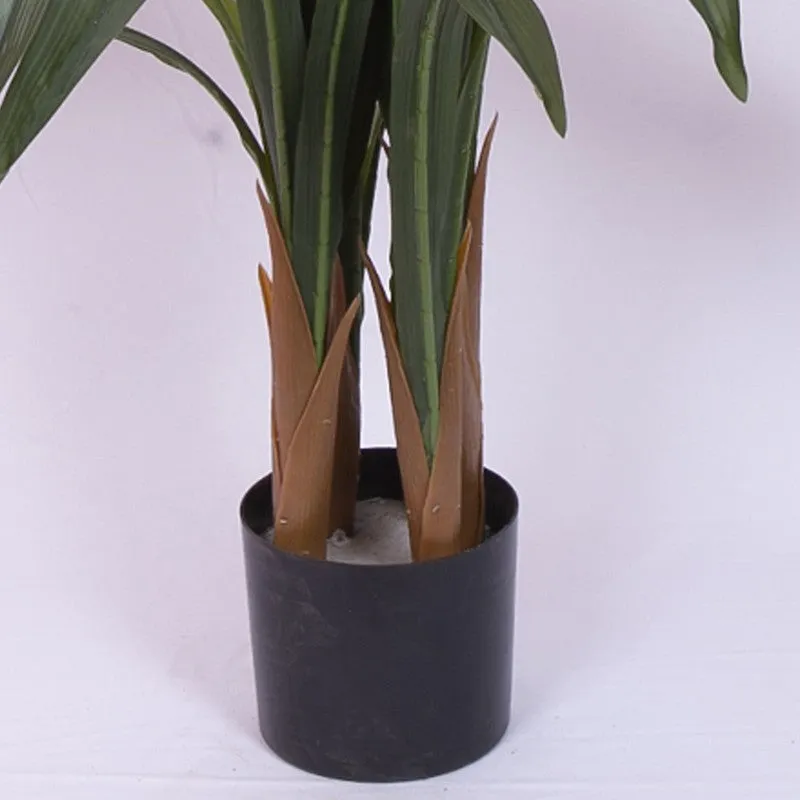 Lifelike Cymbidium Orchid Artificial Plat With Black Plastic Pot media 6