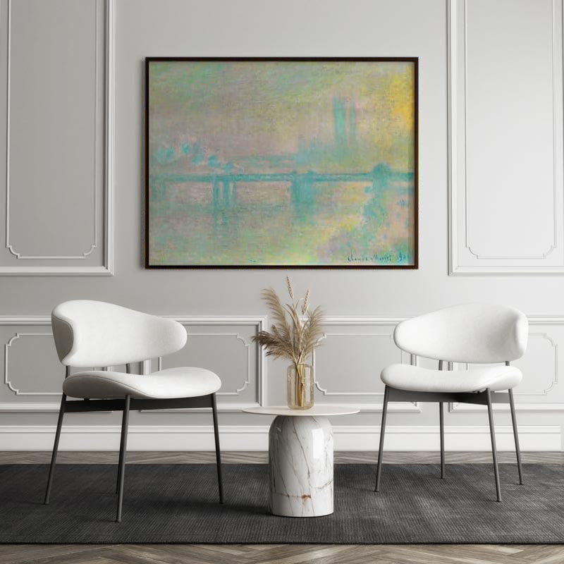 Charing Cross Bridge In London By Claude Monet - Black Frame media 5