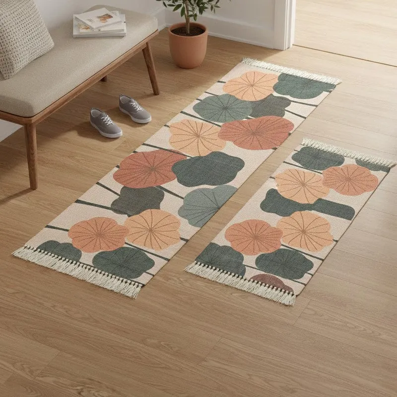 Abstracta Floral PET Runner Rug - Set of Two media 1