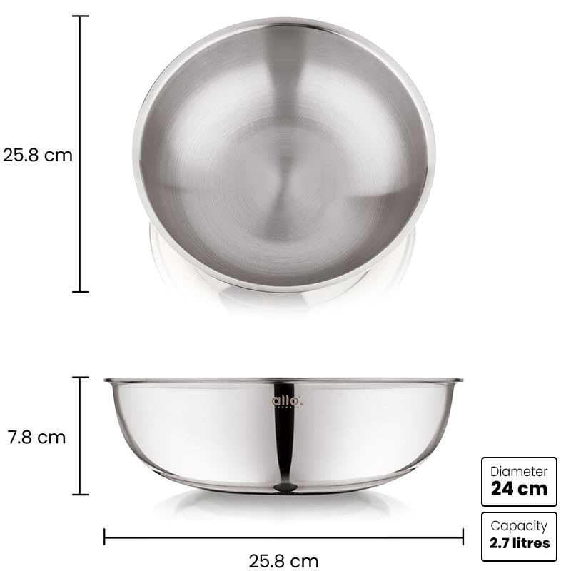 Tobie Stainless Steel Mixing Bowl - 2700 mL media 5