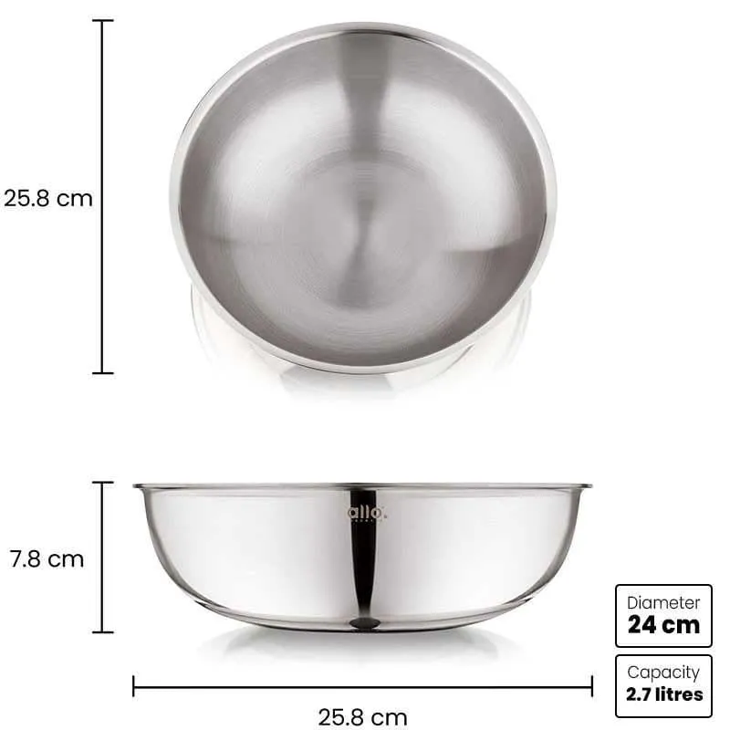 Tobie Stainless Steel Mixing Bowl - 2700 mL media 5