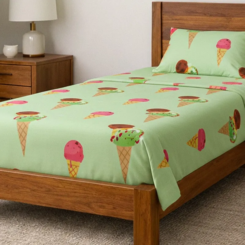 Ice Cream Fiesta Microfiber Bedsheet - 110 GSM media 3