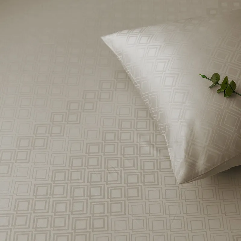 Diamond Dazz Jacquard Pillow Cover (Grey) - Set Of Two media 4