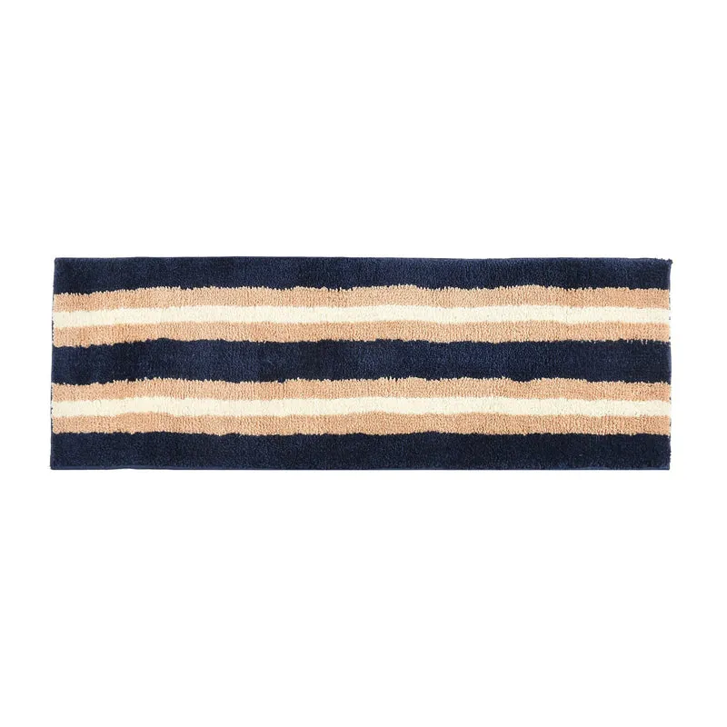 Striata Micro Fiber Runner Rug - Black & Beige media 3