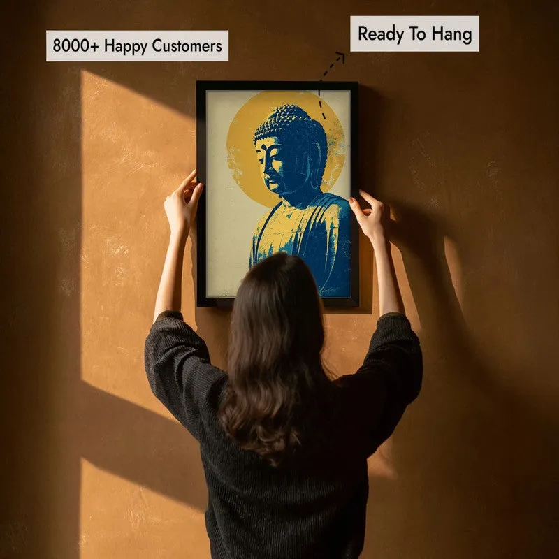 Peaceful Buddha In Meditative Calm III Archival Paper Wall Painting With Black Frame media 7