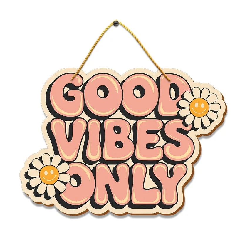 Good Vibes Hanging Plaque MDF Wall Accent media 4