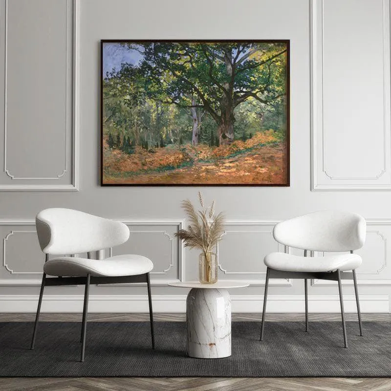 The Bodmer Oak, Fontainebleau Forest By Claude Monet - Black Frame media 5