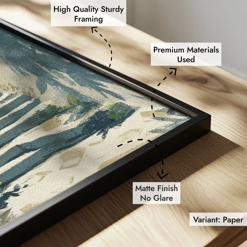 Coastal Poise Canvas Wall Painting - Black Frame media 6