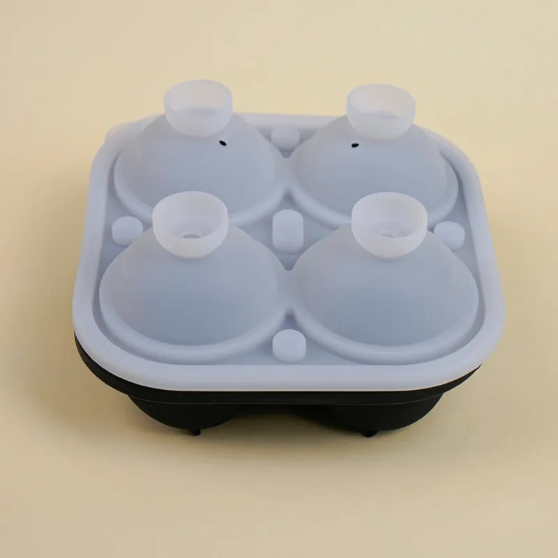 Rose Silicone 4-Cube Ice Mould - Black media 5