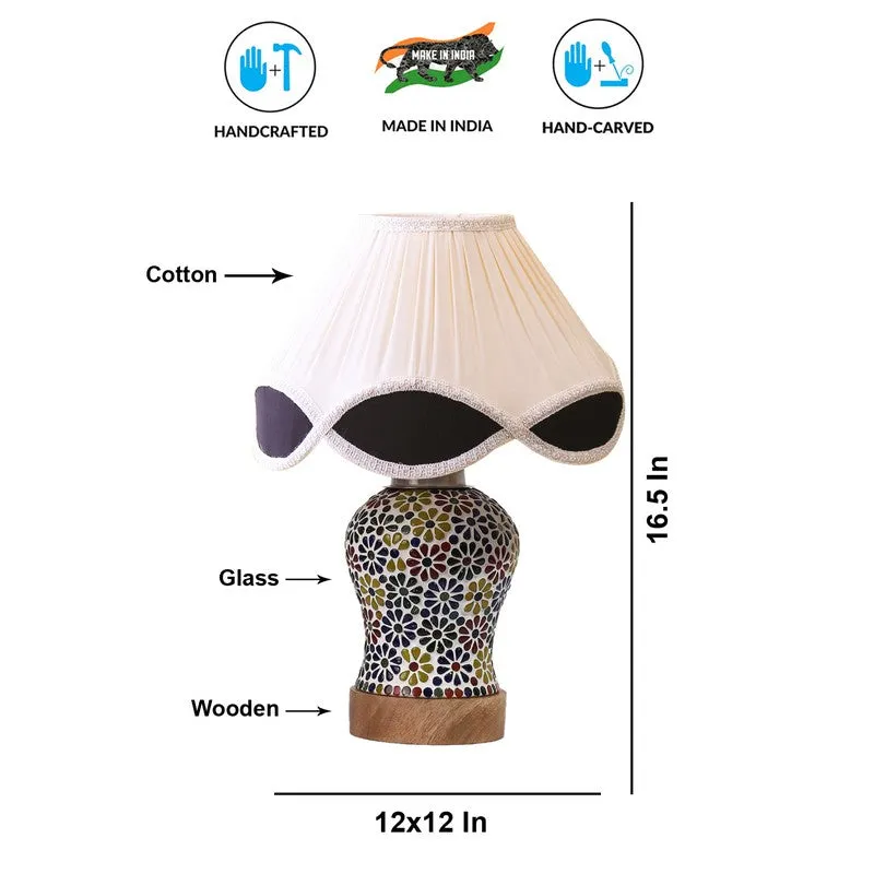 Softelle Pleated Wooden Table Lamp - Multicolor media 9