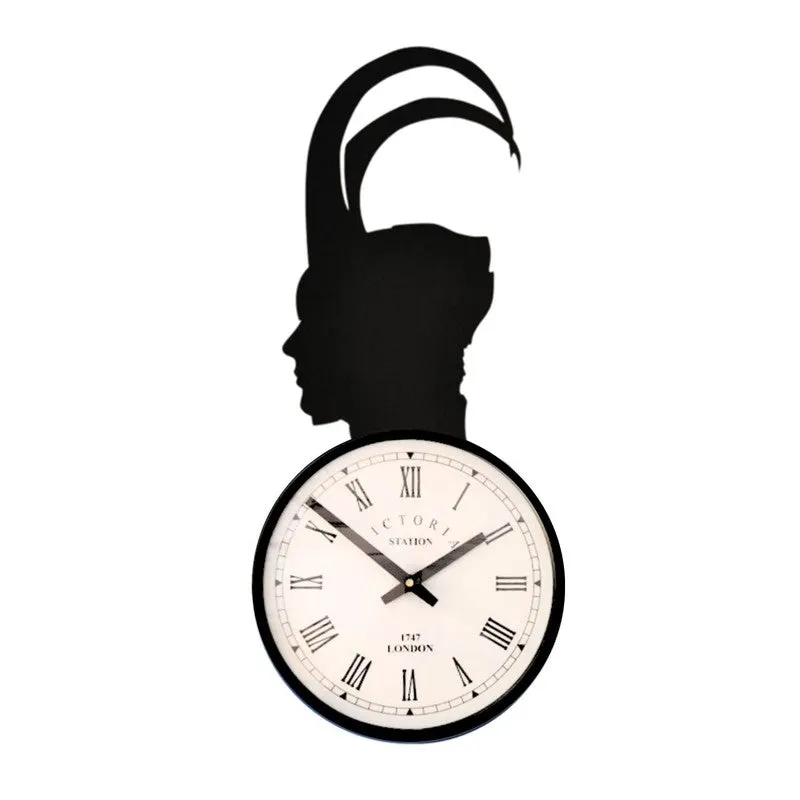 Hook Steel Analog Wall Clock - Black media 4