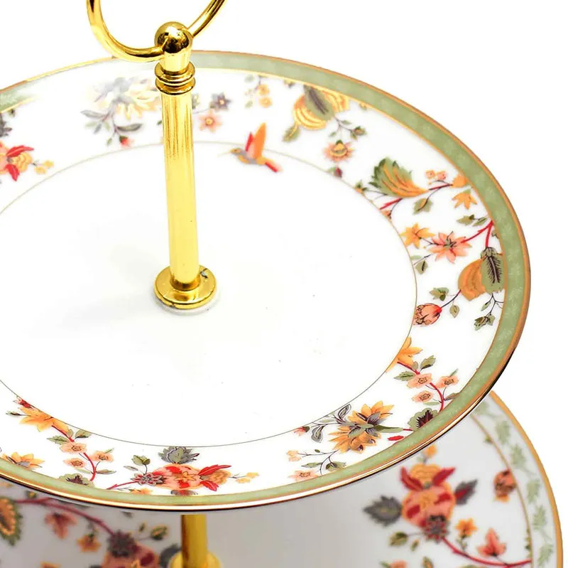 Painted Blooms 3-Tiered Porcelain Dessert Stand media 3