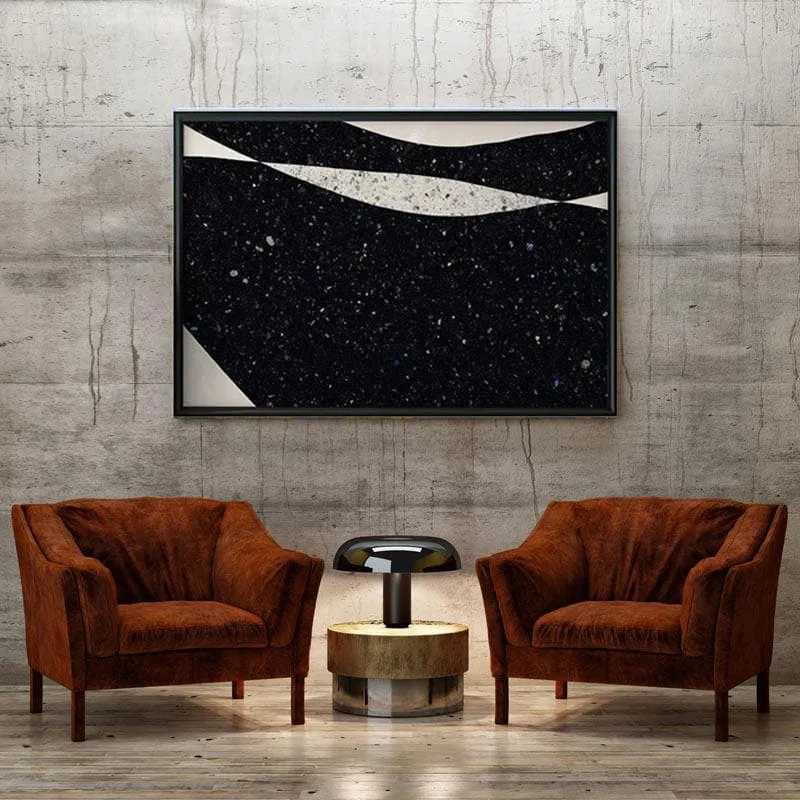 Modern Landscape Canvas Painting - Black Frame media 4