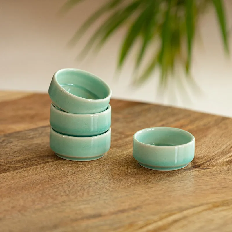 Oceano Green Dip Bowl (30 ML) - Set Of Four media 1