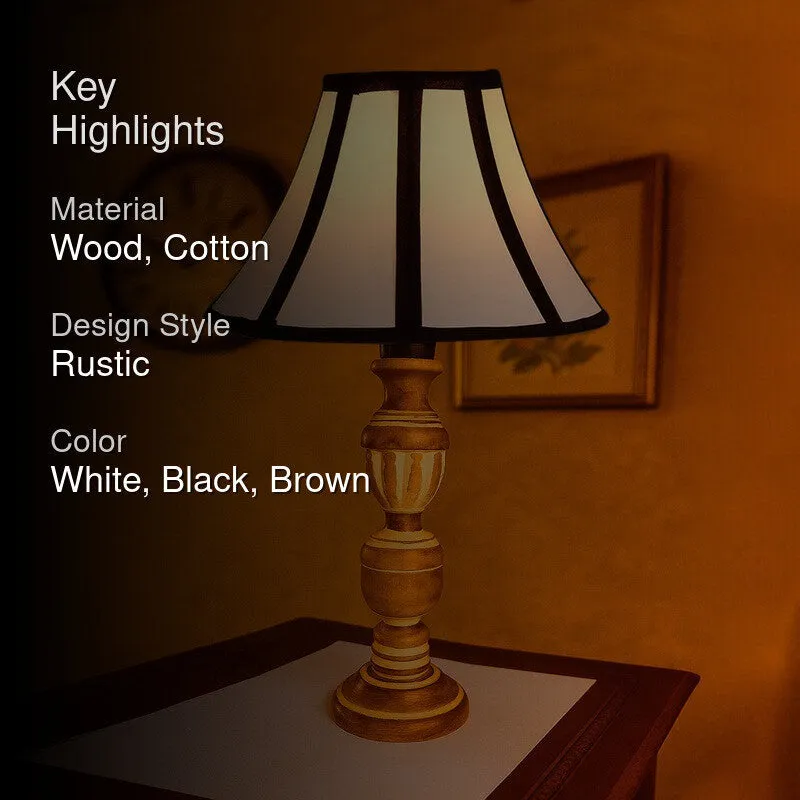 Zenrae Zyn Wooden Table Lamp - White media 2
