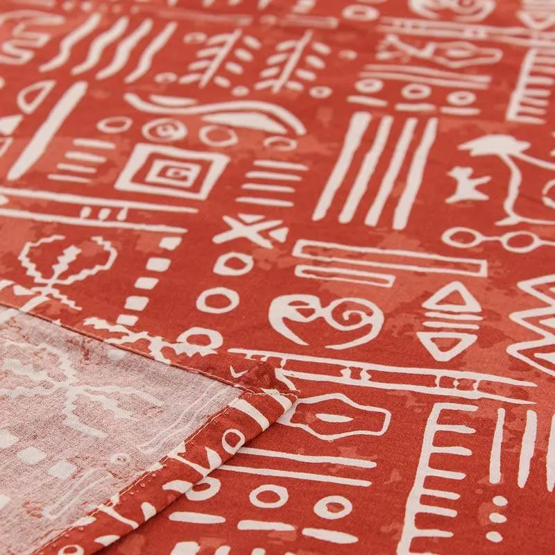 Gamathi Cotton Bedsheet (Red) - 144 TC media 3