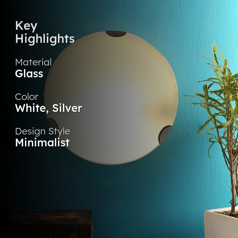 Molly Round Moon Glass Wall Lamp media 2