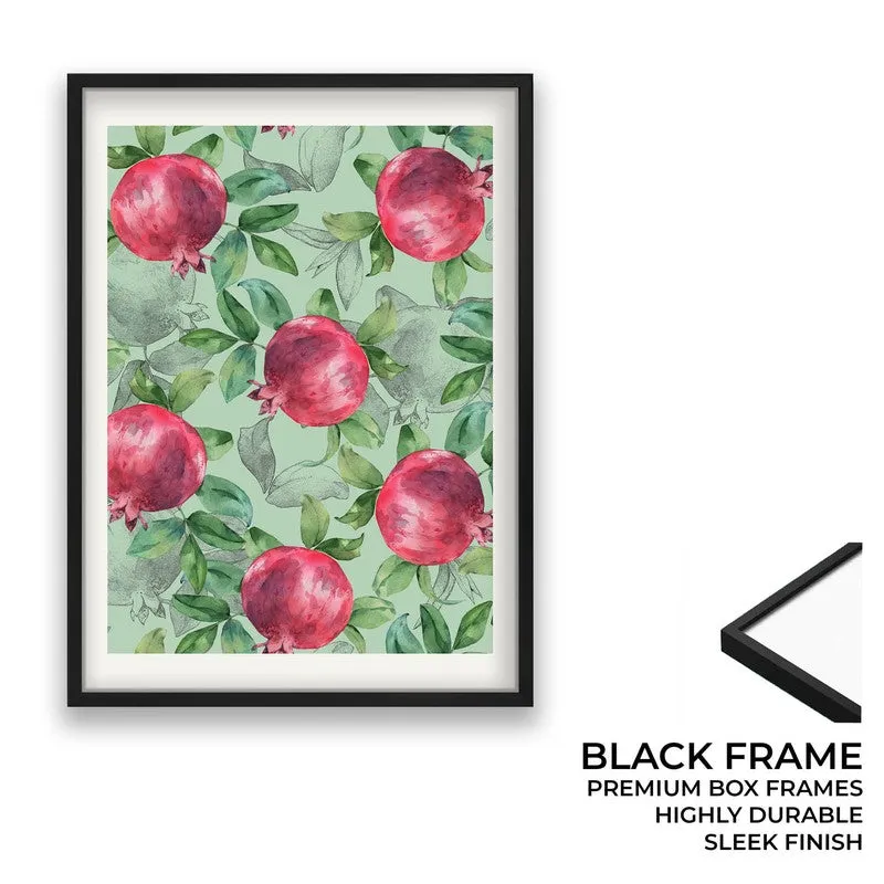 Blush Pomegranate Archival Canvas Wall Art - Black media 8