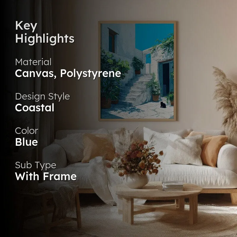 Caelis Canvas Wall Painting With Brown Frame media 2