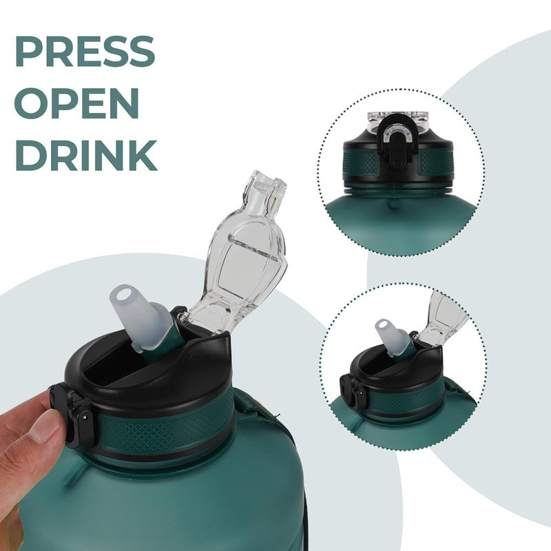 Solara Plaino Plastic Water Bottle (2200 mL) - Green media 5
